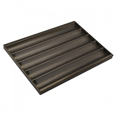 5 Rows Baguette Tray Non-stick Alusteel Baguette Tray